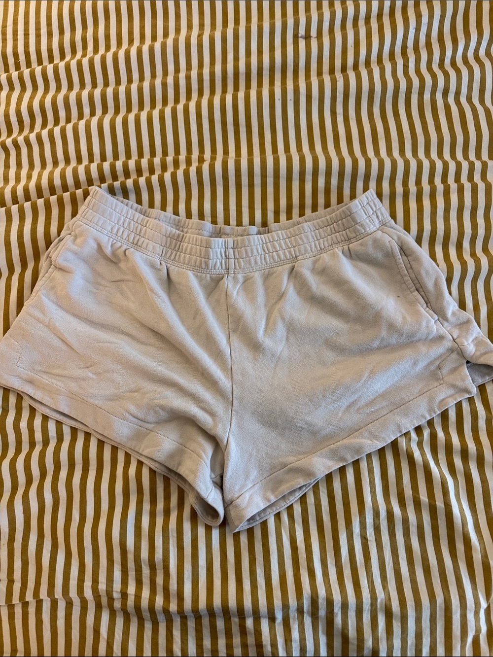 aerie Light Beige Athletic Lounge Shorts